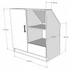 Meuble sous combles sur mesure - placard et tiroir - dimensions