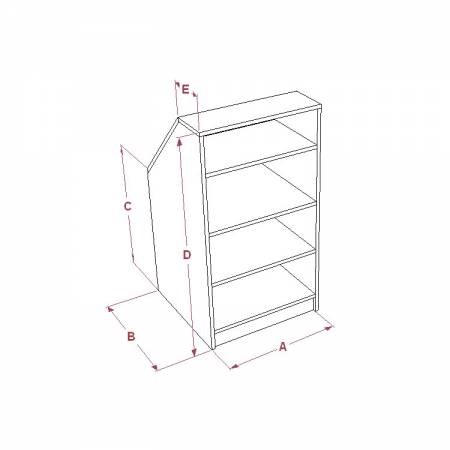 Etagère sous pente - Dimensions sur mesure