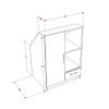 Custom under-roof cabinet with drawer and door