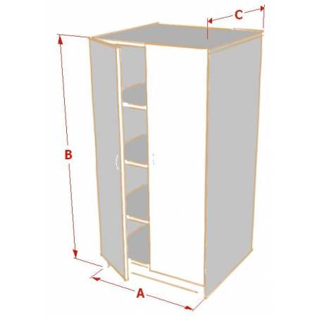 Armoire sur mesure demi-hauteur