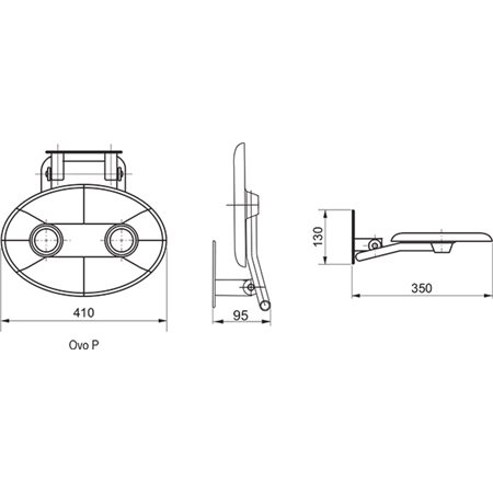 Siège de douche design Ravak OVO P Opale