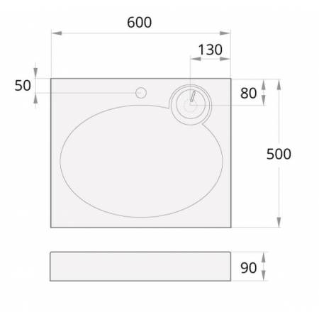 Lavabo Gain de Place GPM Mini round dimensions