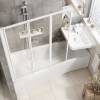 Baignoire douche asymétrique behappy avec lavabo