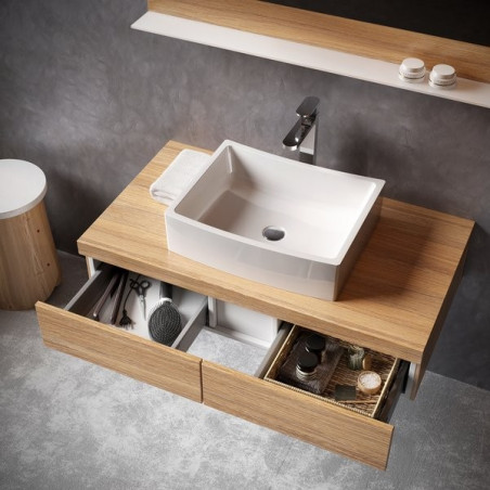 Meuble sous lavabo Formy chêne