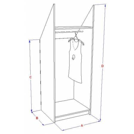 Dressing - penderie sous pente sur mesure