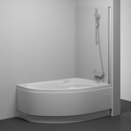 Paroi de douche VSK2 pour baignoire asymétrique Rosa