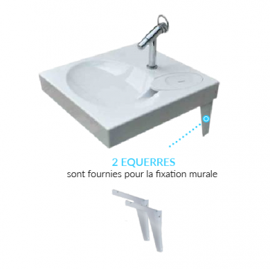 lavabo sur machine à laver GPM1 equerres murales