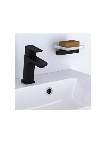Robinet mitigeur de lavabo noir mat - inclinaison 10°
