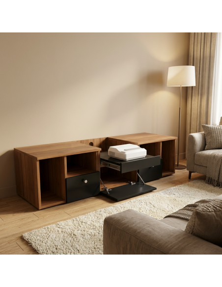 copy of Meuble sur mesure vidéoprojecteur et écran de projection - 1m50