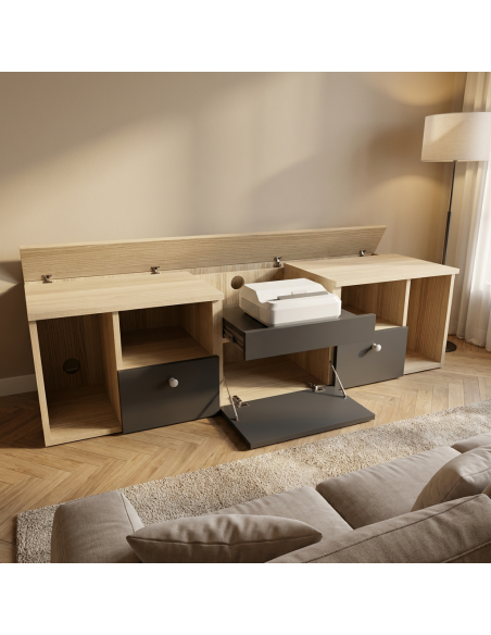 copy of Meuble sur mesure vidéoprojecteur et écran de projection - 1m50