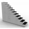 Meuble escalier pour mezzanine avec rangements sur mesure