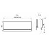 Tablier frontal pour baignoire rectangulaire CHROME RAVAK