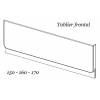 Tablier frontal pour baignoire rectangulaire CHROME RAVAK