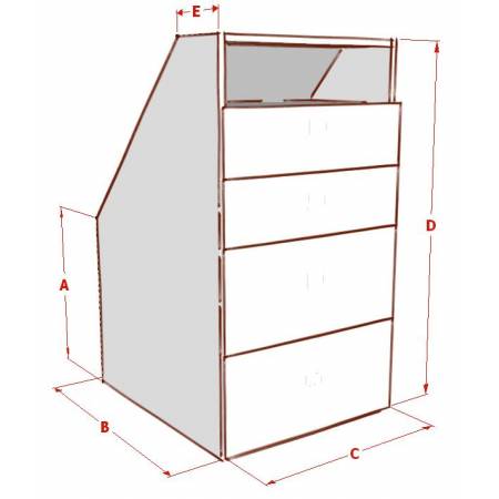 Meuble sous pente sur mesure - tiroirs