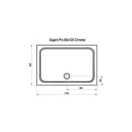Receveur de douche Gigant Pro Chrome