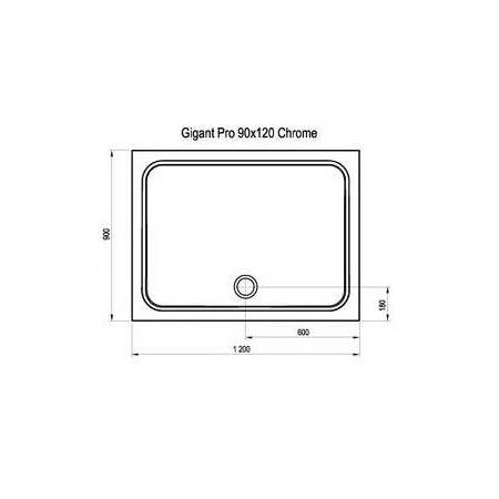 Receveur de douche Gigant Pro Chrome