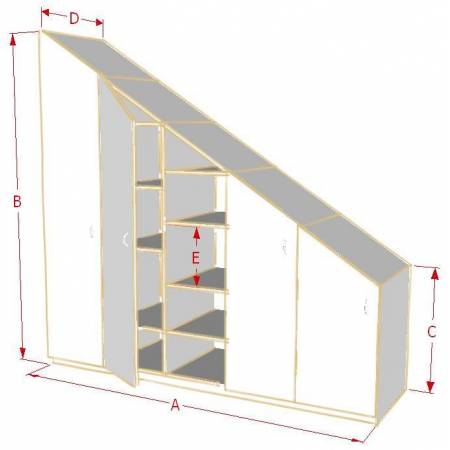 Armoire de rangement sous escalier ou sous pente